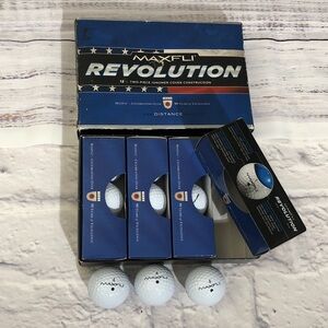 Maxfli Revolution Distance Golf Balls set of 12 NIB
